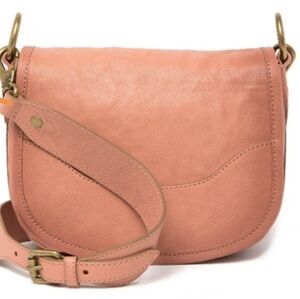 Frye Saddle Lucy Dusty Rose Crossbody Bag Purse